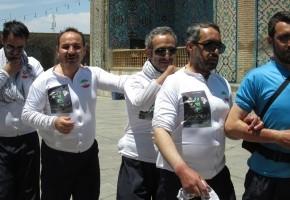 جانبازان دوچرخه‌سوار بصیر با شهدای قزوین بیعت کردند