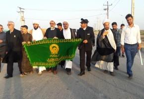 استقبال با شكوه ایثارگران سوسنگرد از خادمین حرم امام رضا (ع)