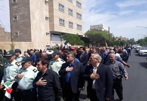 پیکر پدر شهید «مرتضی ملایی قاضی جهان» در تبریز تشییع شد