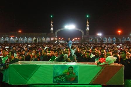 مراسم وداع با پیکر شهید «عُشریه» برگزار شد