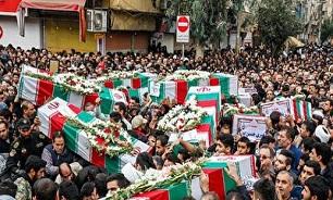 تشییع پیکرهای هشت شهید گمنام دفاع مقدس در مازندران