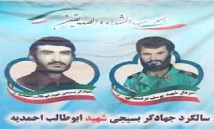 برگزاری مراسم سالگرد جهادگر بسیجی شهید «ابوطالب احمدیه» در بردخون