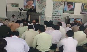 برگزاری مراسم یادبود 2 شهید ناجا در شهرستان فنوج