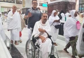 ادای نخستین اعمال عمره تمتع کاروان ویژه حج جانبازان