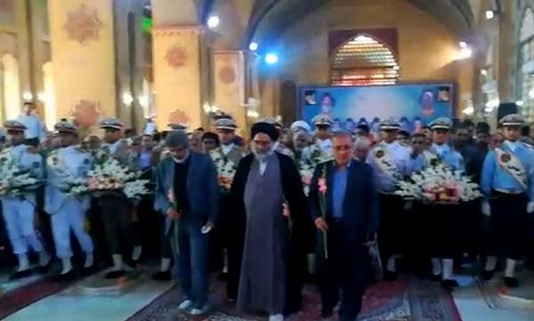 مزار شهیدان «رجایی» و «باهنر» گلباران شد