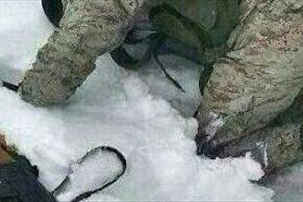 عبادت «مدافع حرم» روی برف