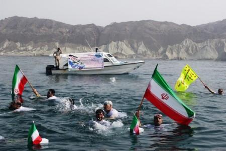 شنا از لارک تا هرمز برای خلیج فارس با وجود جانبازی