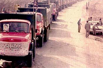 لبیک رانندگان و کامیونداران به فرمان امام خمینی(ره)