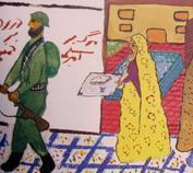 تصاویر/ جنگ از نگاه مداد رنگی‌ها