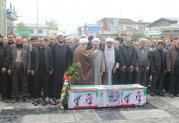 مادر سه شهید گیلانی در کنار فرزندان شهیدش آرام گرفت