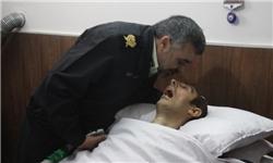 دیدار فرمانده انتظامی لرستان با جانباز صددرصد نورخدا موسوی